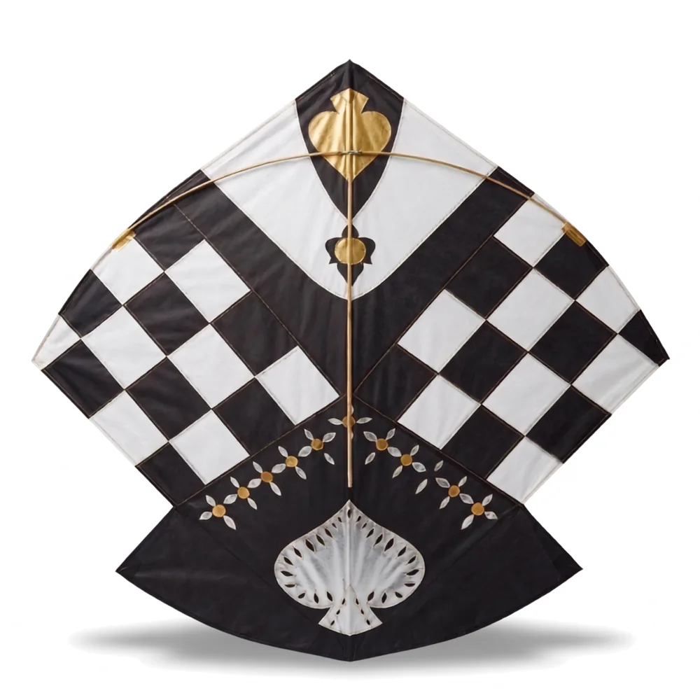 Black and gold custom branded kite